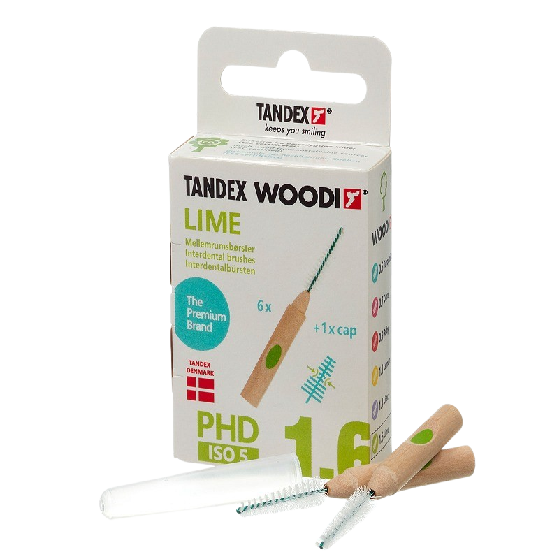 Tandex Woodi Mellemrumsbørster Lime (6 stk)