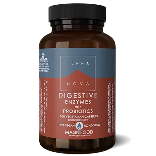 Terranova Digestive Enzymes m. Probiotics - 50 kap.