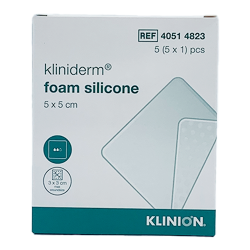 Kliniderm Foam Silikone 5x5 cm - 5 stk