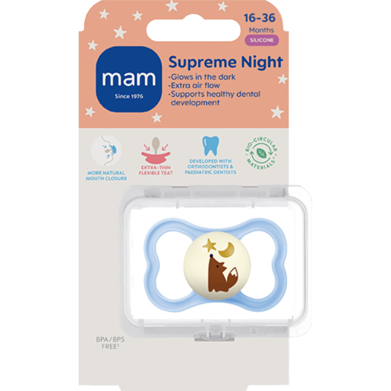 MAM Supreme Night 16-36M Silk Blue (1 stk)