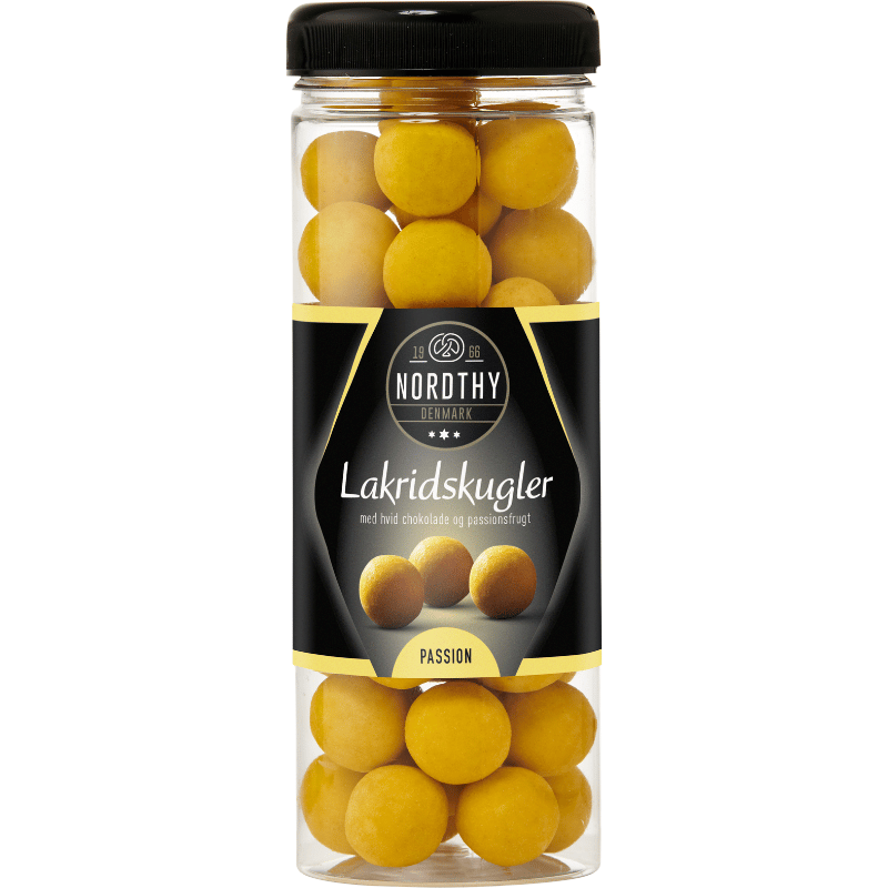 Nordthy Lakridskugler Hvid Chokolade/Passionsfrugt (300 g)