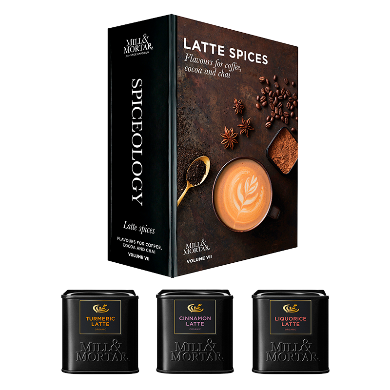 Mill & Mortar 3 Latte Spices Gaveæske - Gurkemeje-, Lakrids- & Kanel Latte (150 g)