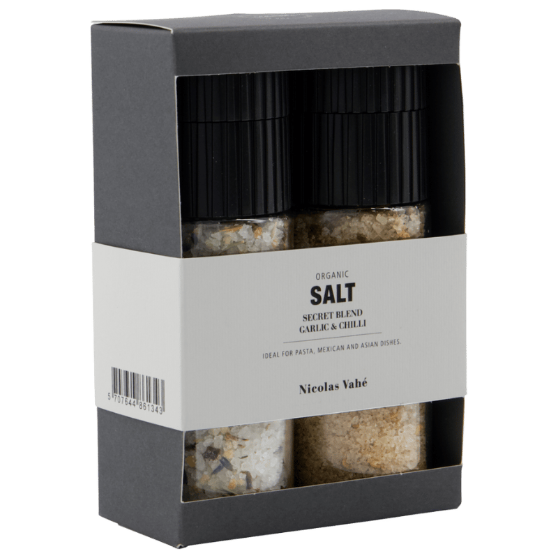 Nicolas Vahé Gaveæske Secret Blend & Garlic & Chili Salt Ø (115 & 125 g)
