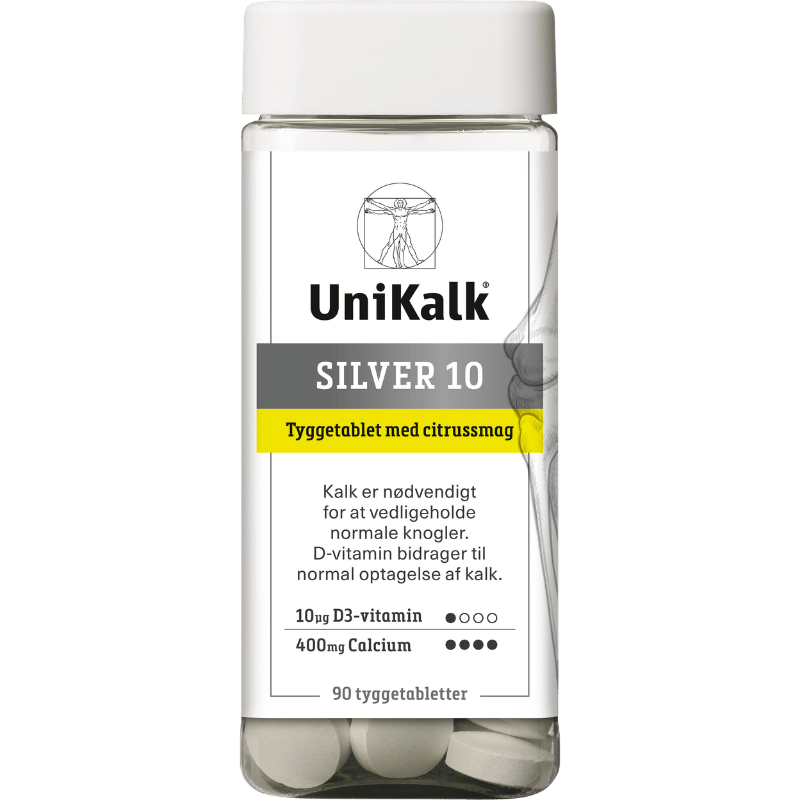 UniKalk Silver 10 (90 tyggetabletter)
