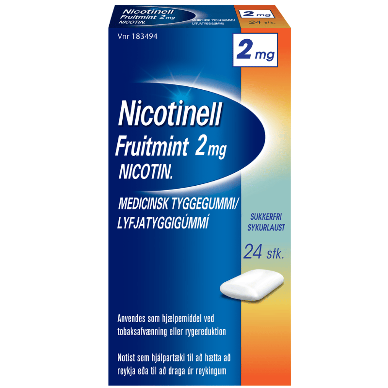 Nicotinell Tyggegummi Fruitmint 2 mg (24 stk)