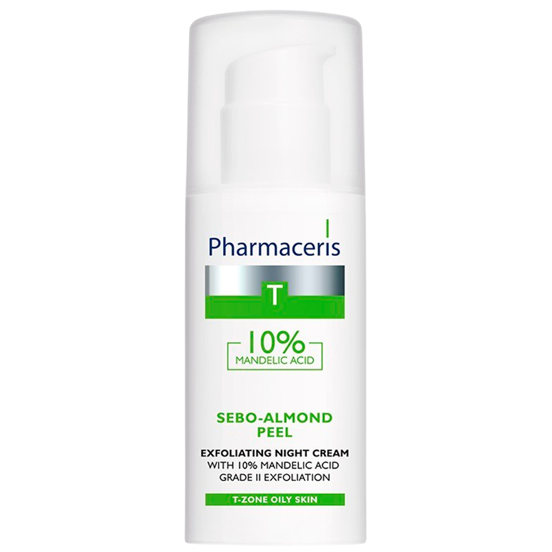 Pharmaceris T Sebo-Almond Peel Exfoliating Night Creme W. 10% Mandelic Acid (50 ml)