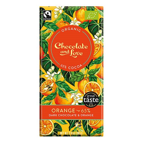 Chocolate and Love Økologisk Chokolade Orange 65% - 80 g.