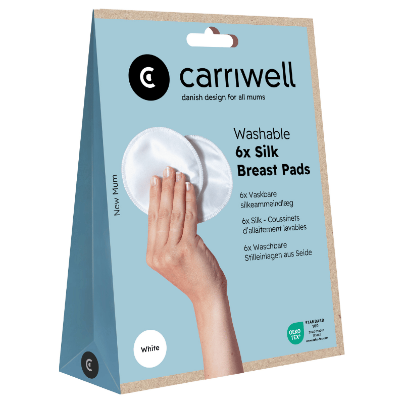 Carriwell Silk Breast Pads White - 6 stk