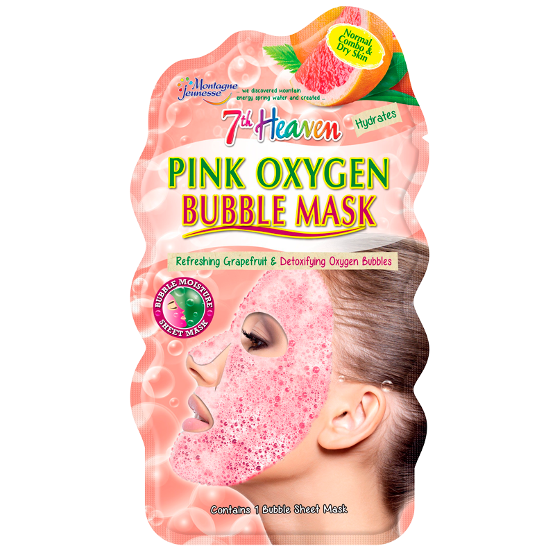 7th Heaven Pink Oxygen Bubble Sheet Mask - 1 stk