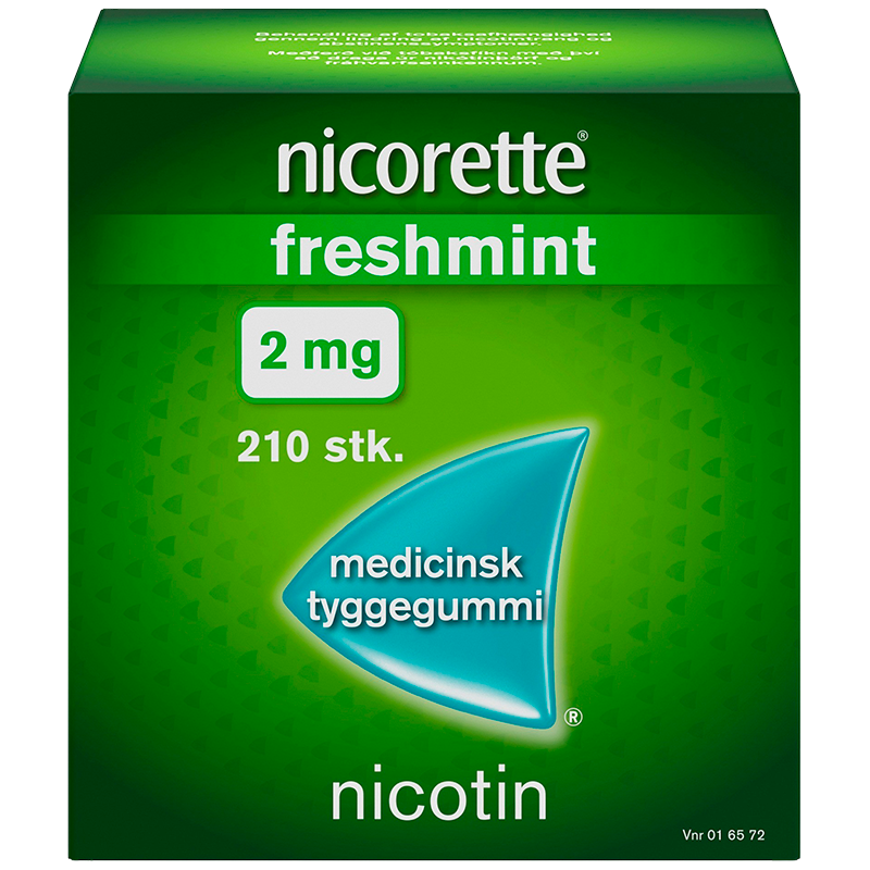 Nicorette Freshmint Medicinsk Tyggegummi 2MG (210 stk)