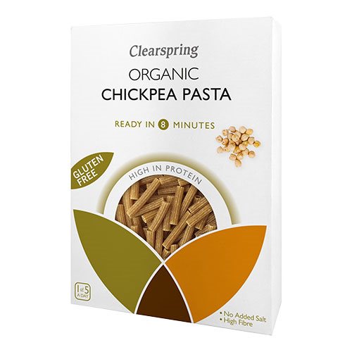 Clearspring Kikærte pasta Sedanini Ø - 250 g.