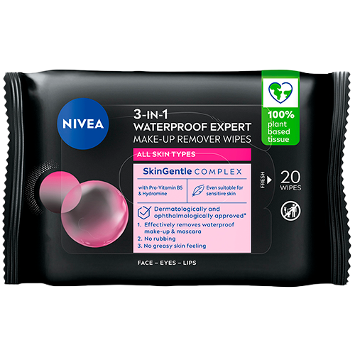 Nivea MicellAIR Expert Make-up Remover Waterproof Wipes (20 stk)