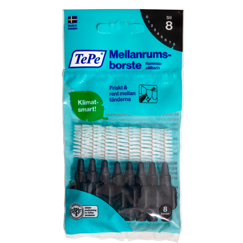 TePe Mellemrumsbørste Sort - 8 stk