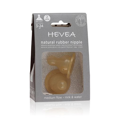Hevea flaskesutter medium flow (2-pak)