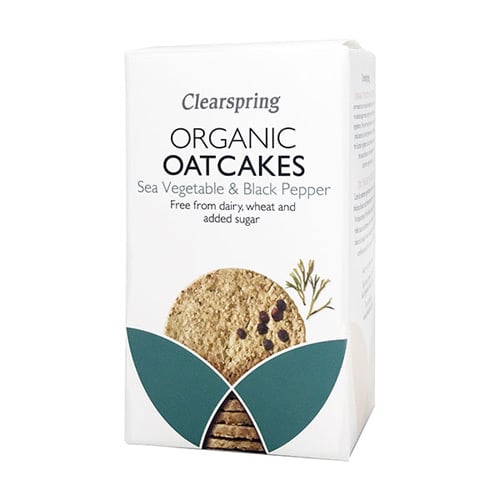 Clearspring Havrekiks tang og sort peber Ø (200 g)
