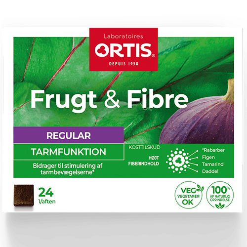 Ortis Frugt & Fibre tyggeterning - 24 stk.