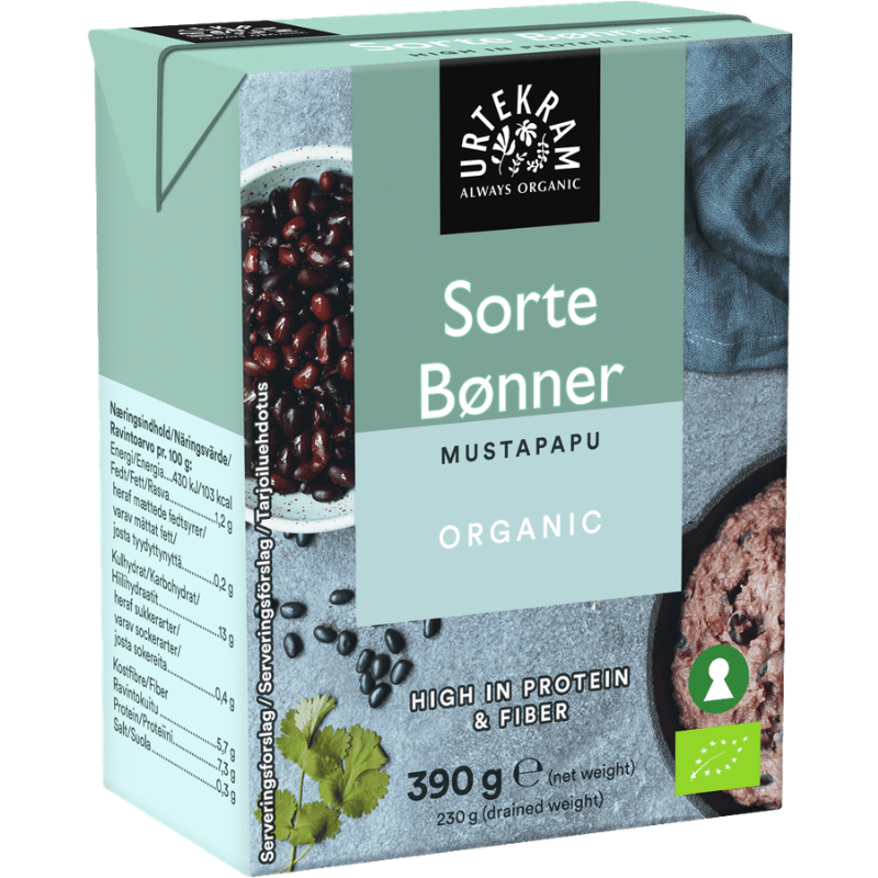 Urtekram Sorte Bønner Ø (390 g)