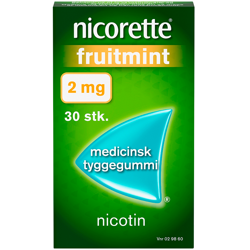 Nicorette Fruitmint Tyggegummi 2 mg (30 stk)