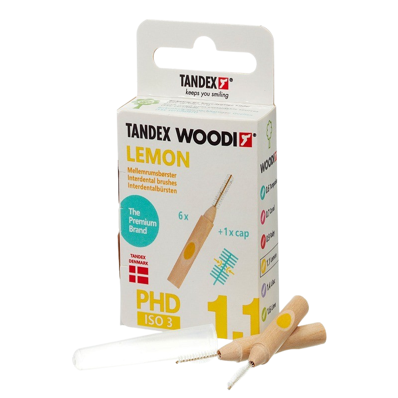 Tandex Woodi Mellemrumsbørster Lemon (6 stk)