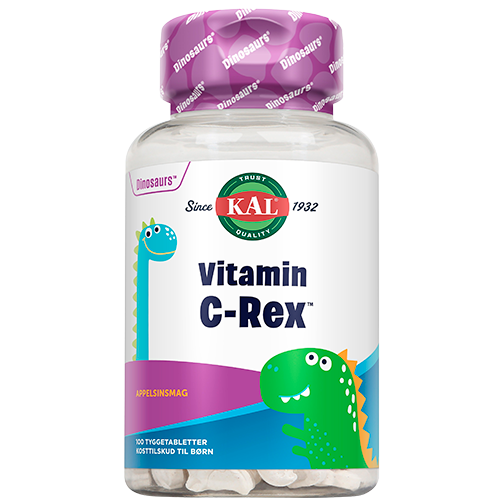 Kal DinoSaurs vitamin C-Rex Appelsinsmag (100 tyggetab)