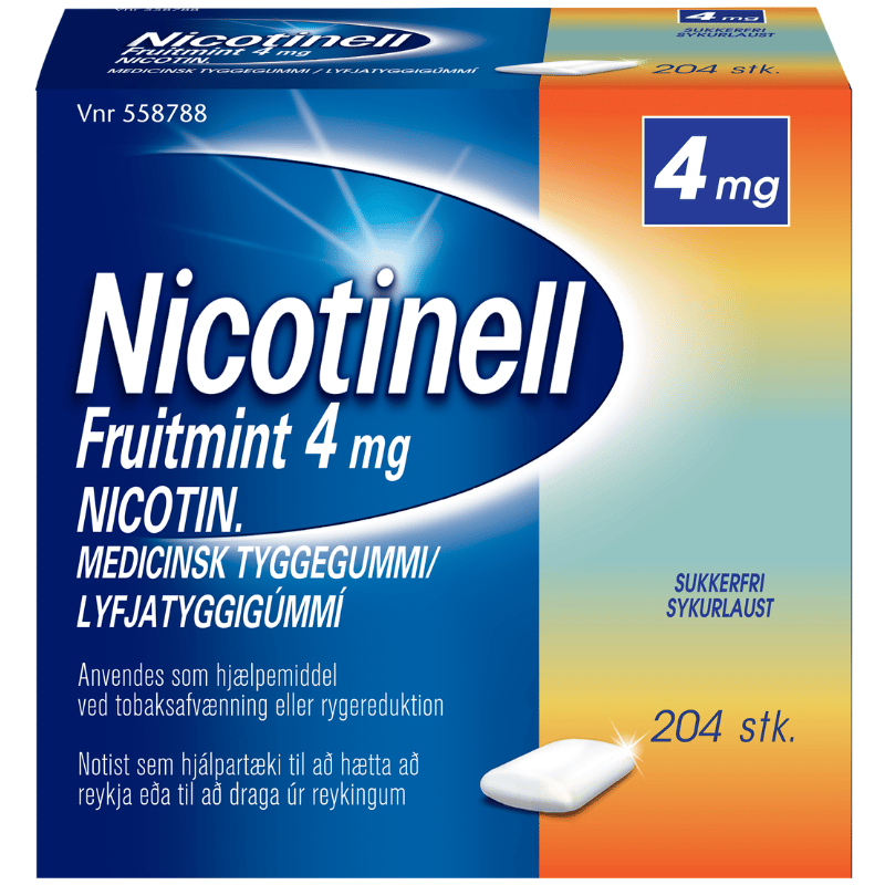 Nicotinell Tyggegummi Fruitmint 4 mg (204 stk)