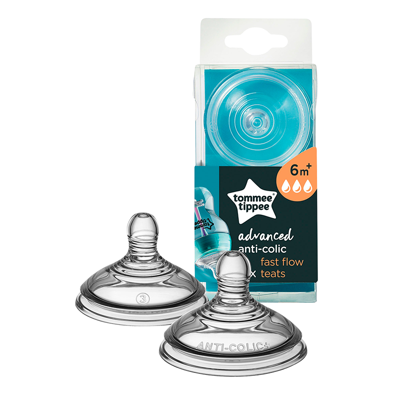 Tommee Tippee Closer To Nature Anti-Kolik Flaskesut 6+ Mdr. Fast Flow (2 stk)