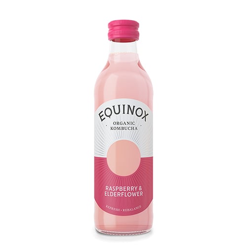 Equinox Kombucha te Raw Rasberry &  Elderflower Ø (275 ml)