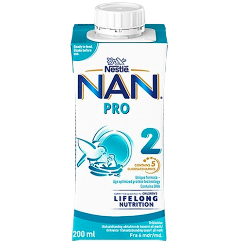 NAN Pro 2 Drikkeklar Tilskudsblanding - Fra 6 mdr. (200 ml)