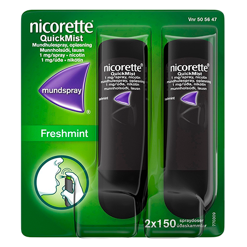 Nicorette Quickmist Mundspray - 1 mg. (2x 150 doser)