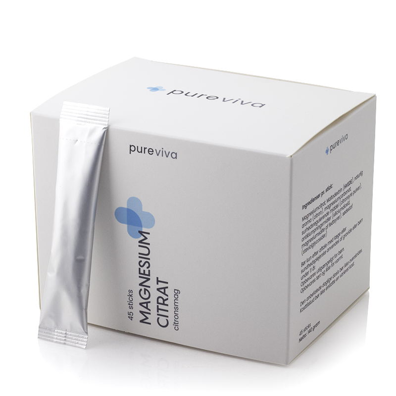 Pureviva Magnesium Citrat Citron - 45 sticks.