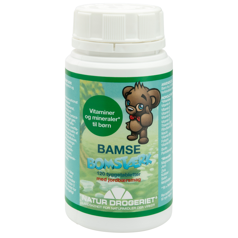 Natur Drogeriet Bamse Bomstærk m. stevia - 120 tabs.