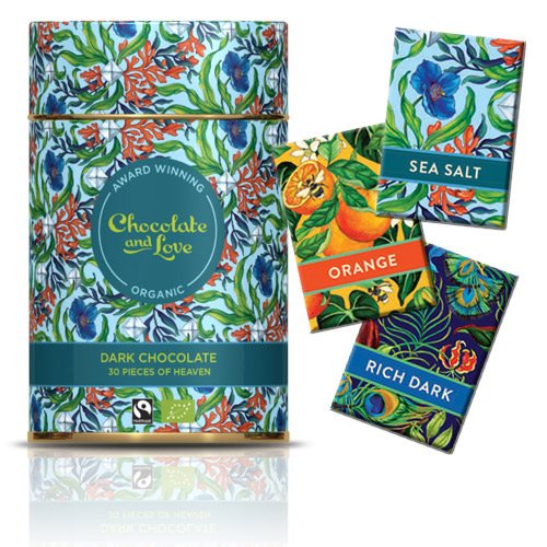 Chocolate & Love Gavedåse Dark Chocolate Ø - 30 stk