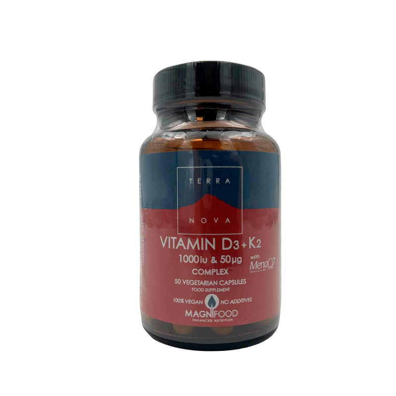 Vitamin D3+K2 Vitamin 1000 iu & 50ug Complex (50 kaps)