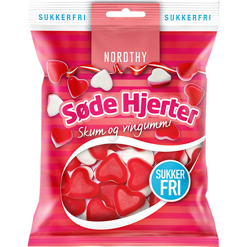 Nordthy Sukkerfri Søde Hjerter (65 g)