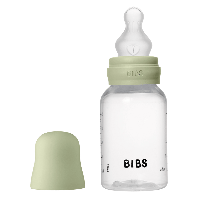 Bibs Baby Bottle Round Silicone Medium Flow Baby Blue (150 ml)