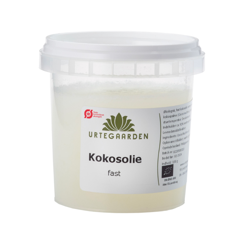 Urtegaarden Fast Kokosolie Ø (100 gr)