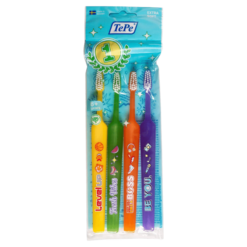TePe Kids X-soft Tandbørste - 4 stk