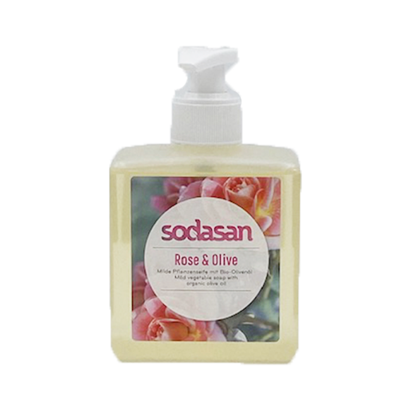 Sodasan Flydende Håndsæbe Rose og Oliven (300 ml)