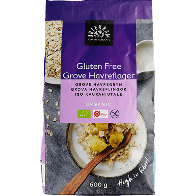 Urtekram Glutenfri Grove Havreflager Ø - 600 g.