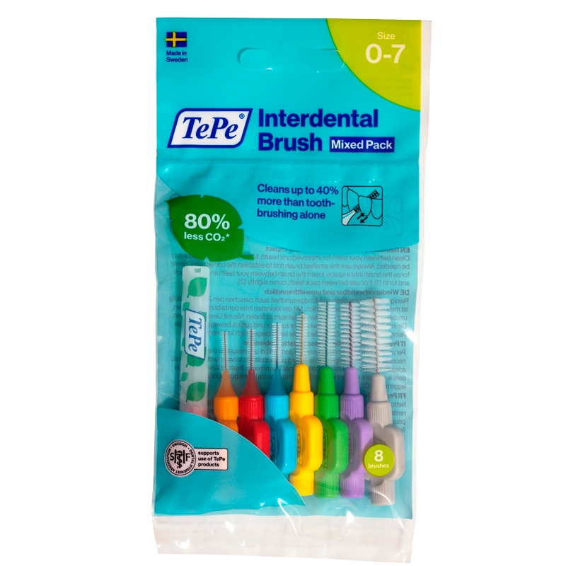 TePe Mellemrumsbørste Extra Soft Mixed Pack - 8 stk