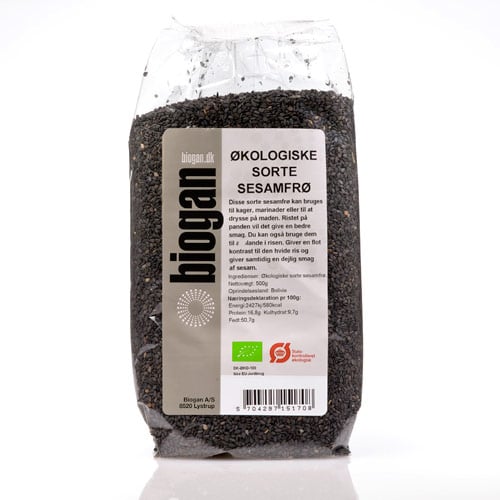 Biogan Sesamfrø Sorte Ø - 500 g.