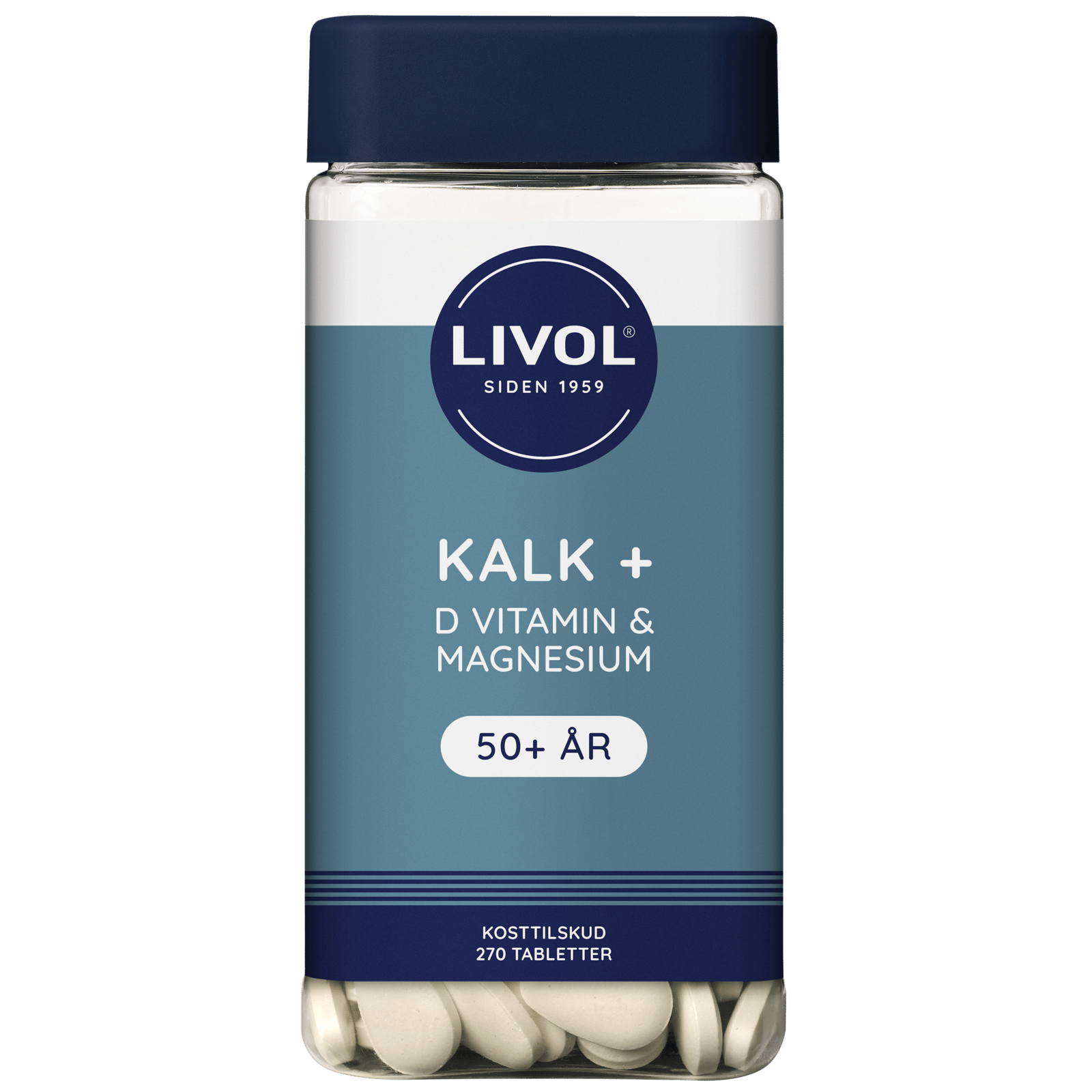 Livol Kalk + D-Vitamin & Magnesium 50+ (270 tabl)