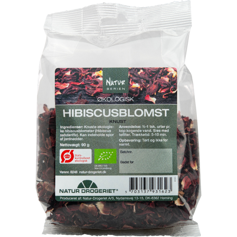 Hibiscus knust Øko. - 90 gr.