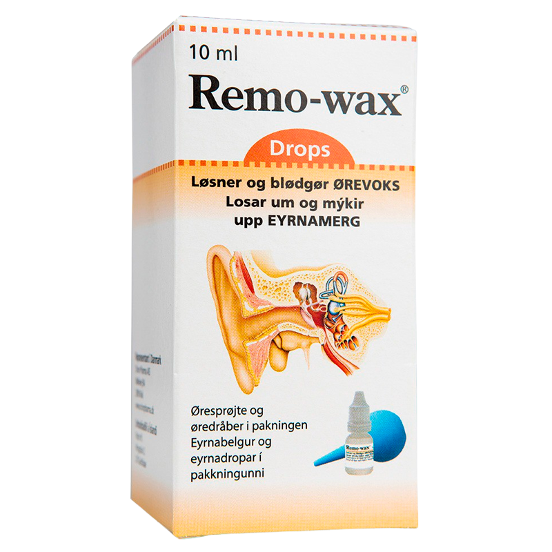 Remo-wax Øredråber Med Øresprøjte (10 ml)