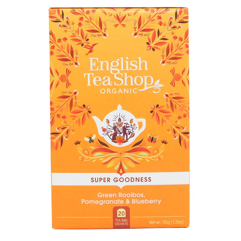 English Tea Shop Green Rooibos, Pomegranate Ø (20 breve)