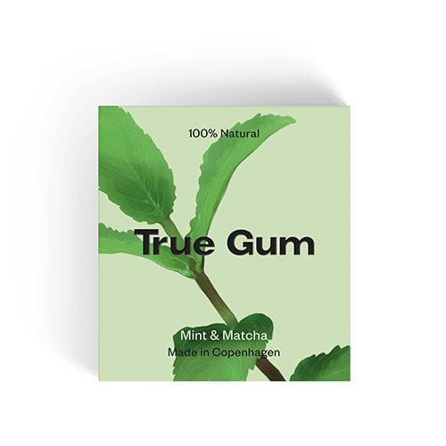 True Gum Tyggegummi Mint & Matcha - 20 g.