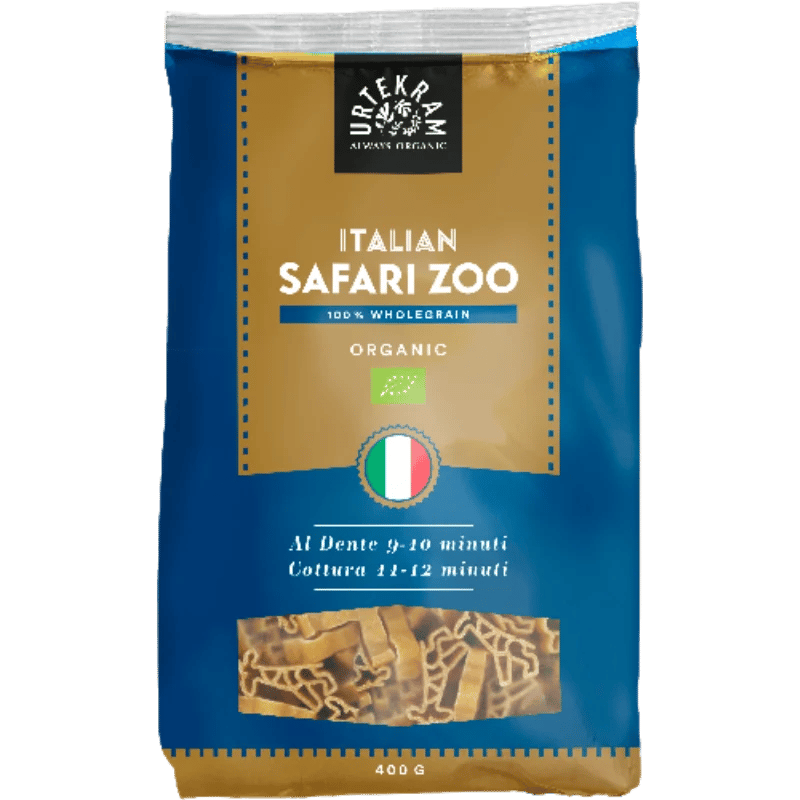 Urtekram Fuldkornspasta Safari Dyr Ø - 500 g