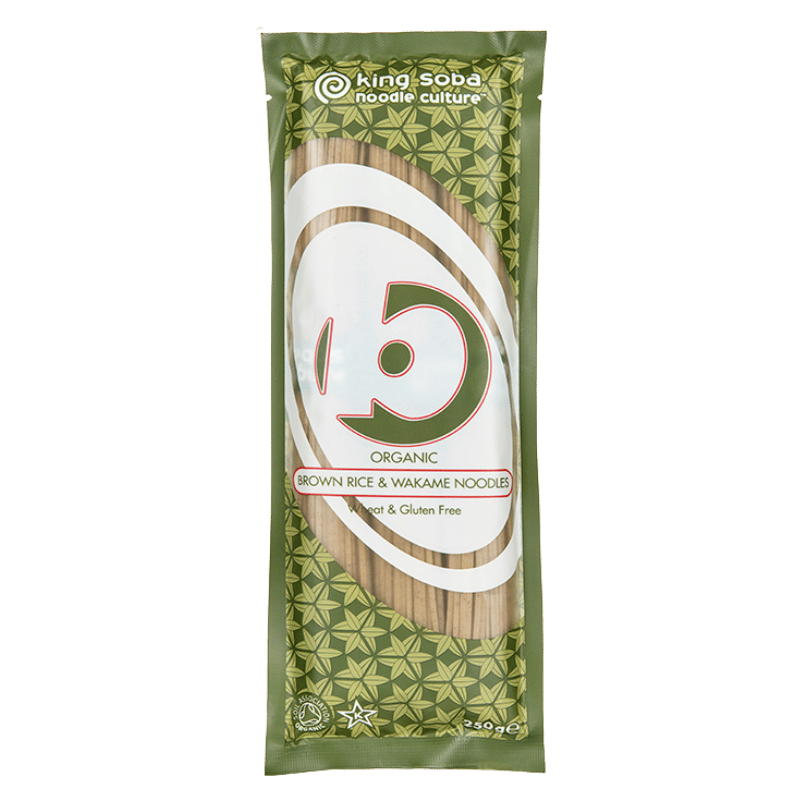 King Soba Brun Ris og Wakame Nudler Ø (250 g)