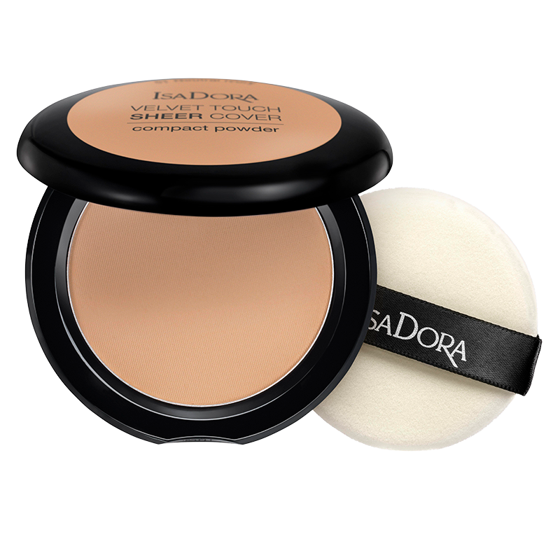 IsaDora Velvet Touch Sheer Cover Compact Powder 47 Warm Tan - 10 g