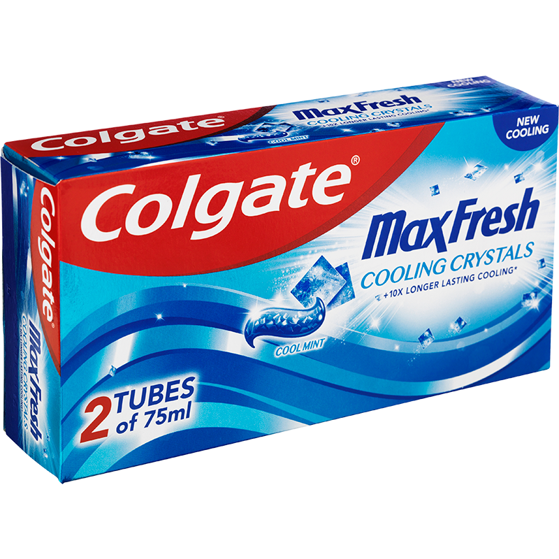 Colgate Max Fresh Cooling Crystals Tandpasta (2 x 75 ml)